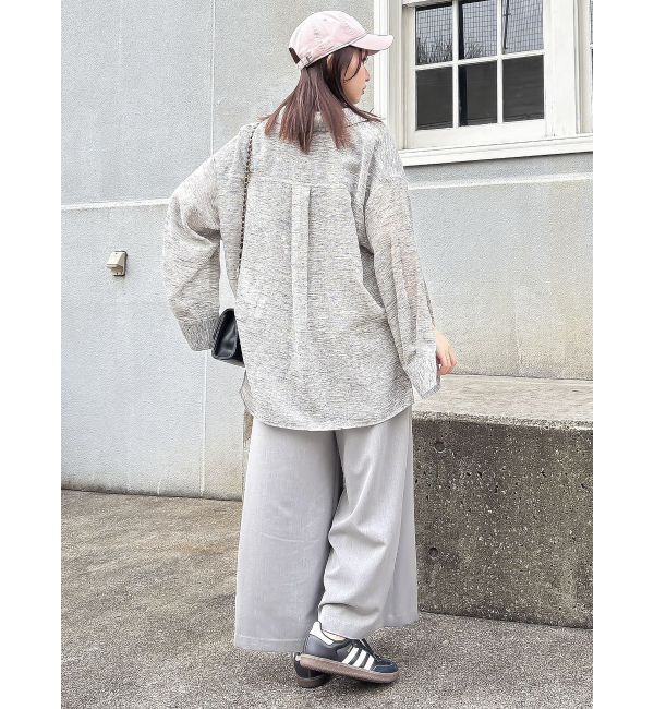 dazzlin「シアーツイードオーバーシャツ」|シャツ・ブラウス|