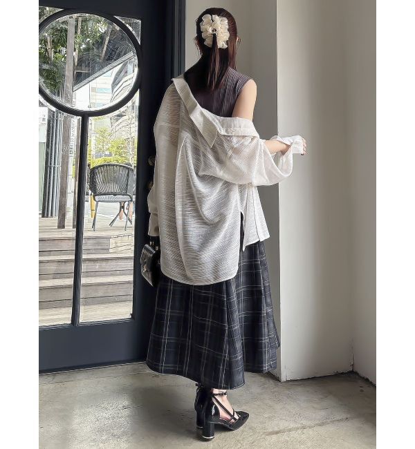 dazzlin「シアーツイードオーバーシャツ」|シャツ・ブラウス|