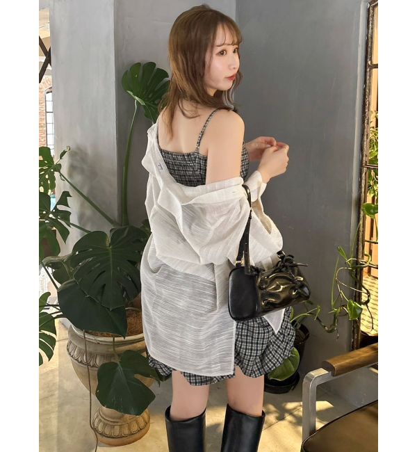 dazzlin「シアーツイードオーバーシャツ」|シャツ・ブラウス|