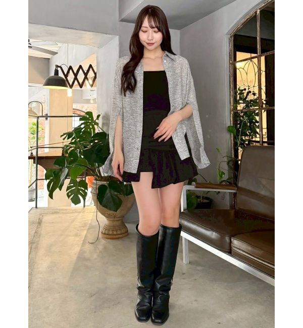 dazzlin「シアーツイードオーバーシャツ」|シャツ・ブラウス|