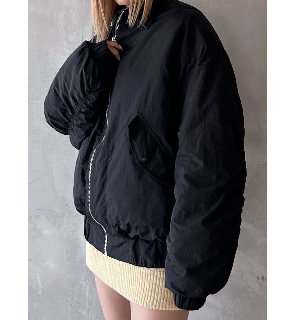 EMODA「オーバーカラーボンバージャケット」|ブルゾン・スタジャン|