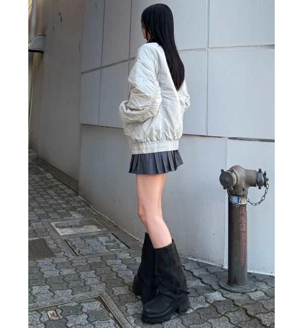 EMODA「オーバーカラーボンバージャケット」|ブルゾン・スタジャン|