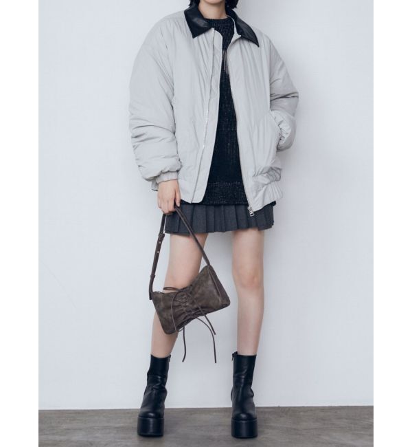 EMODA「オーバーカラーボンバージャケット」|ブルゾン・スタジャン|