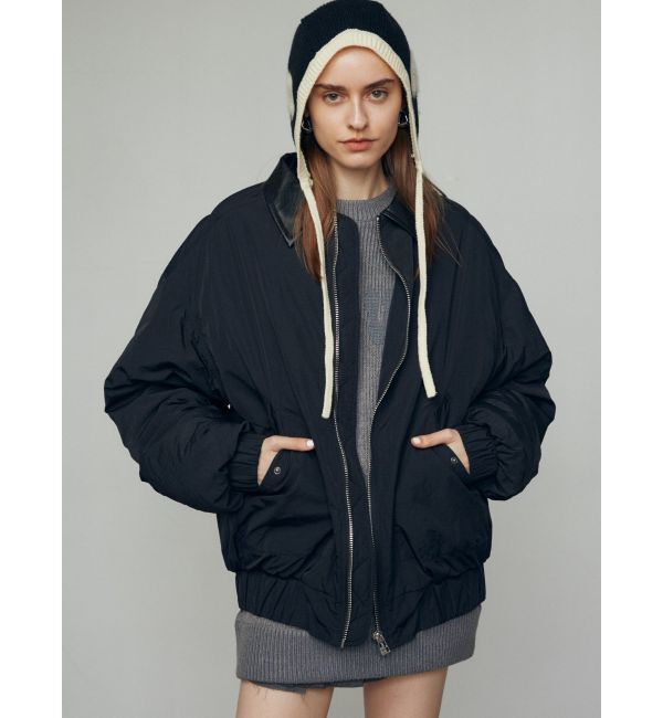 EMODA「オーバーカラーボンバージャケット」|ブルゾン・スタジャン|