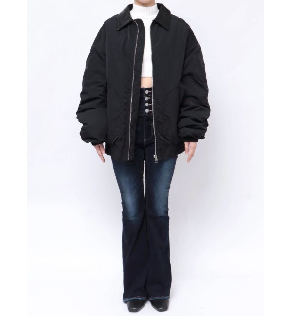 EMODA「オーバーカラーボンバージャケット」|ブルゾン・スタジャン|