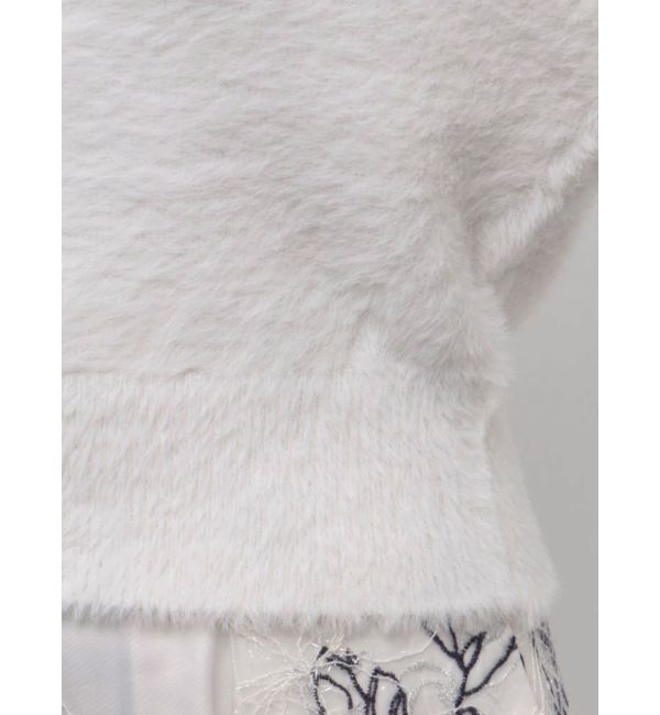 MERCURYDUO「オフショルミニシャギーニット」|ニット・セーター|