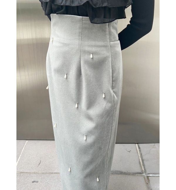 MERCURYDUO「ドロップパールナロースカート」|スカート|