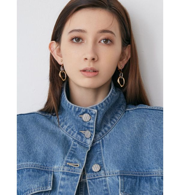 MURUA「コンビカラーフープピアス」|その他|ゴールド