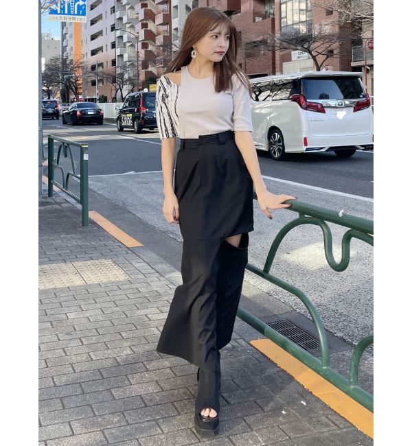 MURUA「カットアウトマーメイドスカート」|スカート|