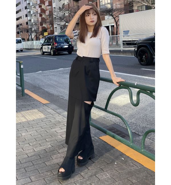 MURUA「カットアウトマーメイドスカート」|スカート|