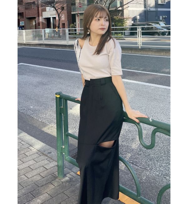 MURUA「カットアウトマーメイドスカート」|スカート|