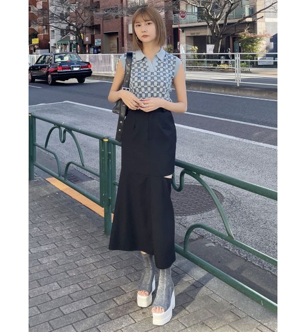 MURUA「カットアウトマーメイドスカート」|スカート|