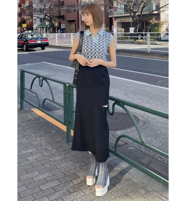 MURUA「カットアウトマーメイドスカート」|スカート|