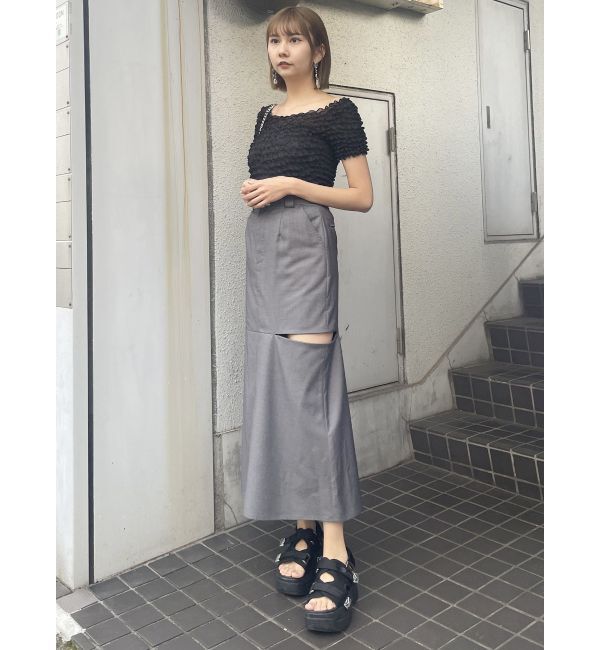 MURUA「カットアウトマーメイドスカート」|スカート|