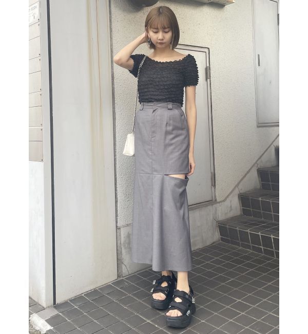 MURUA「カットアウトマーメイドスカート」|スカート|