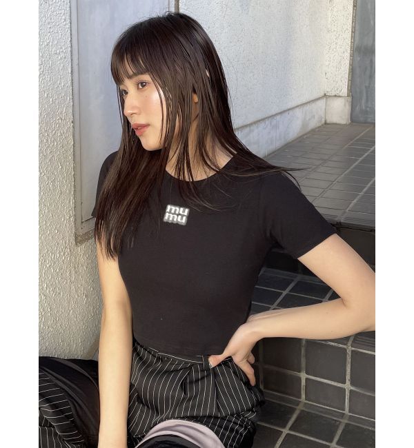 MURUA「ロゴクロップトTシャツ」|Tシャツ・カットソー|