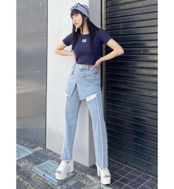 MURUA「ロゴクロップトTシャツ」|Tシャツ・カットソー|