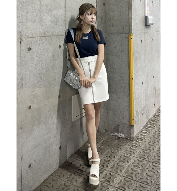 MURUA「ロゴクロップトTシャツ」|Tシャツ・カットソー|