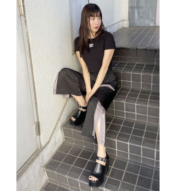 MURUA「ロゴクロップトTシャツ」|Tシャツ・カットソー|