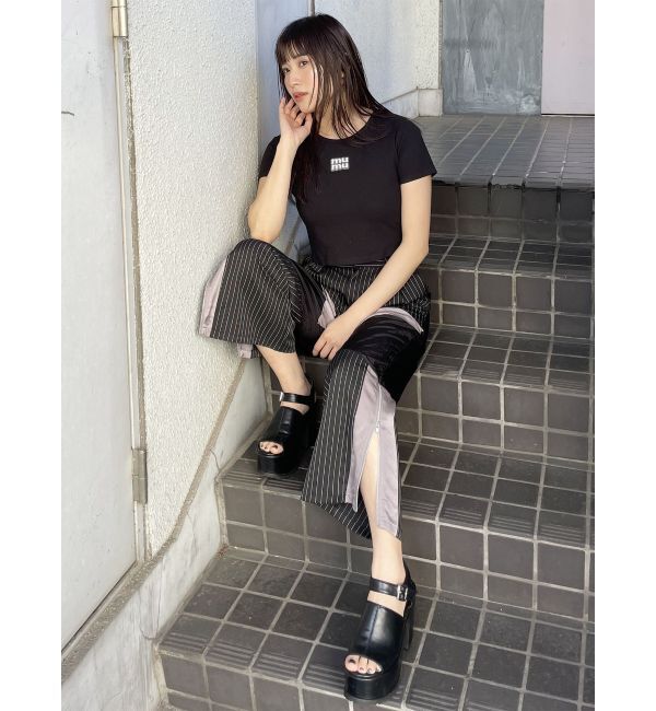 MURUA「ロゴクロップトTシャツ」|Tシャツ・カットソー|