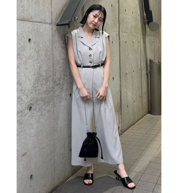 MURUA「ウエストベルトワイドロンパース」|オールインワン|