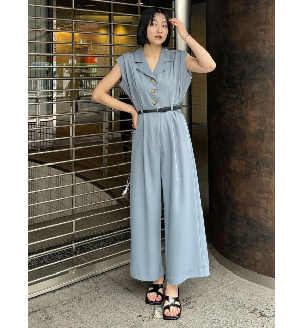 MURUA「ウエストベルトワイドロンパース」|オールインワン|