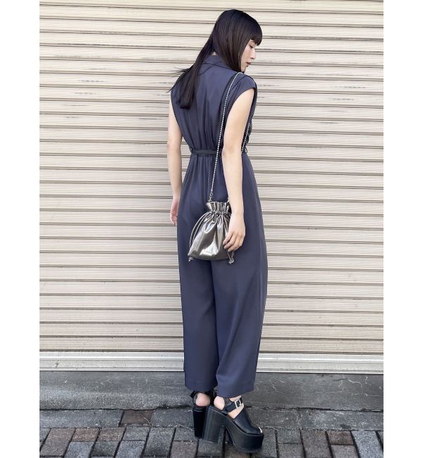 MURUA「ウエストベルトワイドロンパース」|オールインワン|