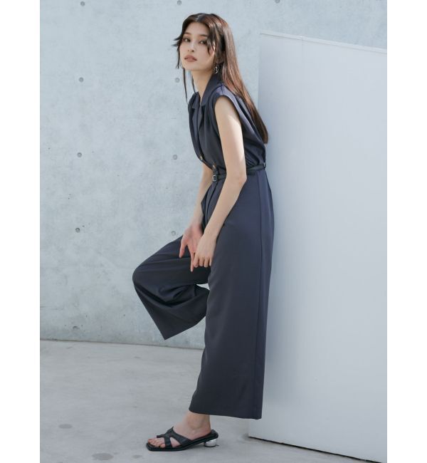 MURUA「ウエストベルトワイドロンパース」|オールインワン|