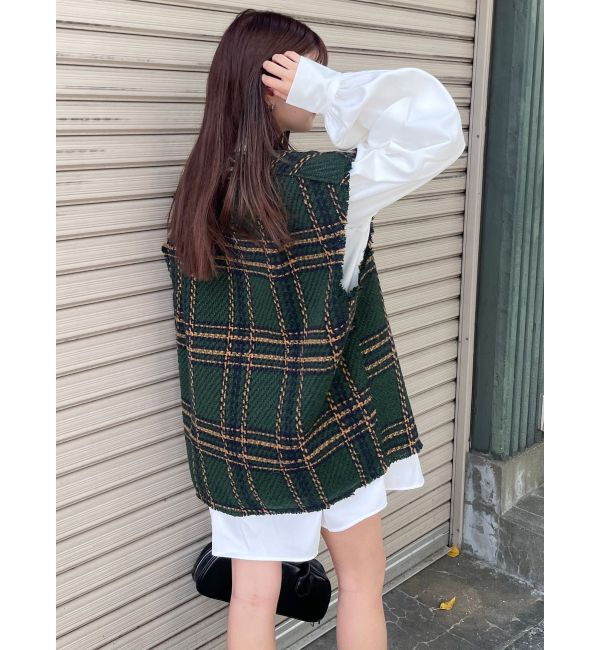 MURUA「オリジナルツイードシャツワンピース【2way】」|ワンピース|