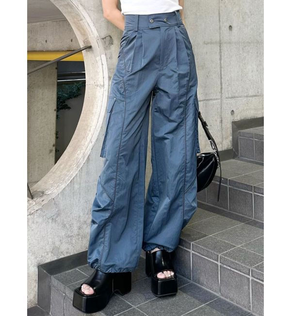 MURUA「ラインカーゴパンツ」|カーゴ|ブルー