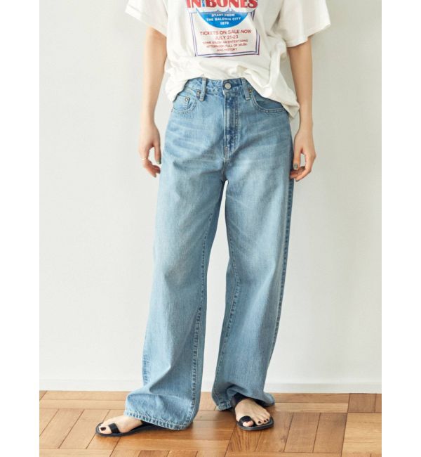 Ungrid「ハイウエストオーガニックコットンルーズデニム」|デニム|