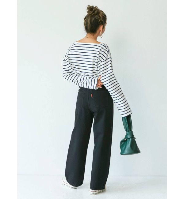 Ungrid「ハイウエストオーガニックコットンルーズデニム」|デニム|