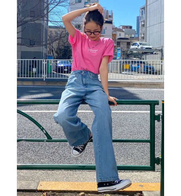 Ungrid「ハイウエストオーガニックコットンルーズデニム」|デニム|