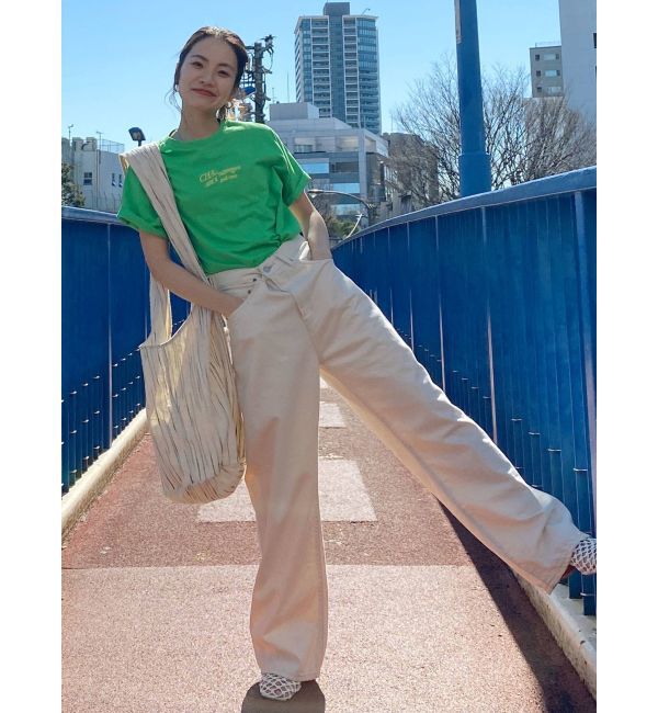 Ungrid「ハイウエストオーガニックコットンルーズデニム」|デニム|