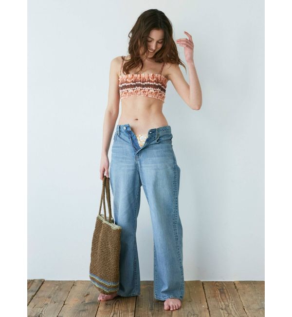 Ungrid「ハイウエストオーガニックコットンルーズデニム」|デニム|