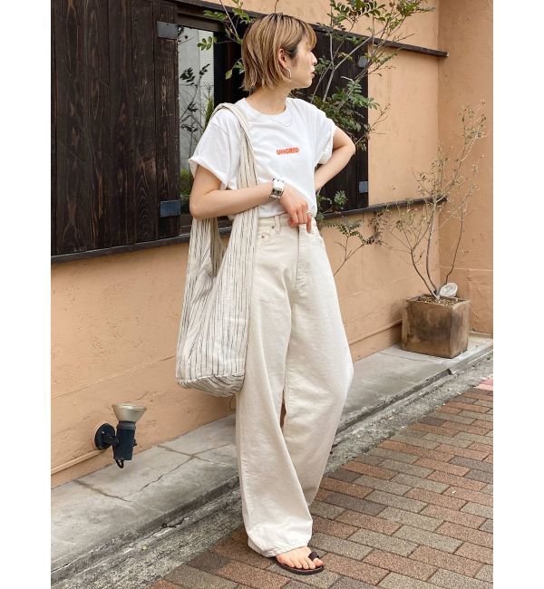Ungrid「ハイウエストオーガニックコットンルーズデニム」|デニム|