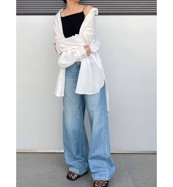 Ungrid「ハイウエストオーガニックコットンルーズデニム」|デニム|