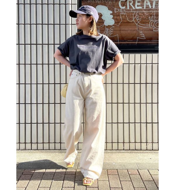 Ungrid「ハイウエストオーガニックコットンルーズデニム」|デニム|