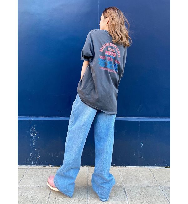 Ungrid「ハイウエストオーガニックコットンルーズデニム」|デニム|