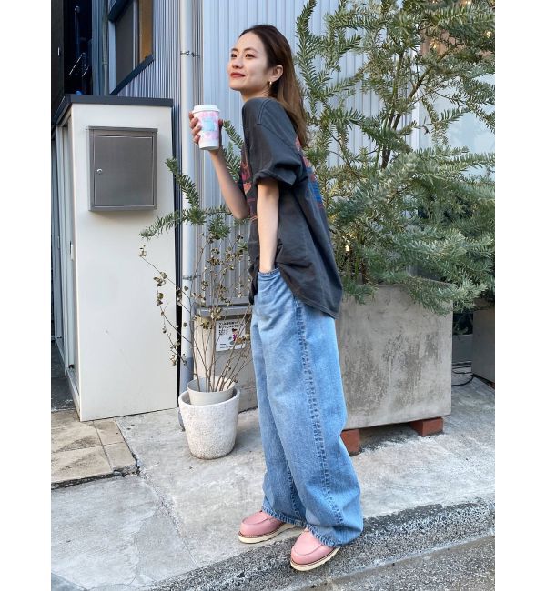 Ungrid「ハイウエストオーガニックコットンルーズデニム」|デニム|