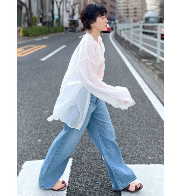 Ungrid「ハイウエストオーガニックコットンルーズデニム」|デニム|