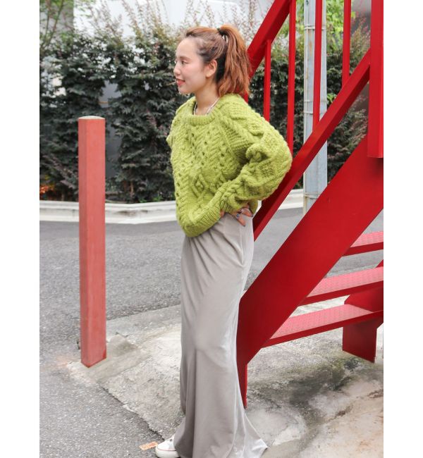 Ungrid「パッチワークケーブルルーズニット」|ニット・セーター|