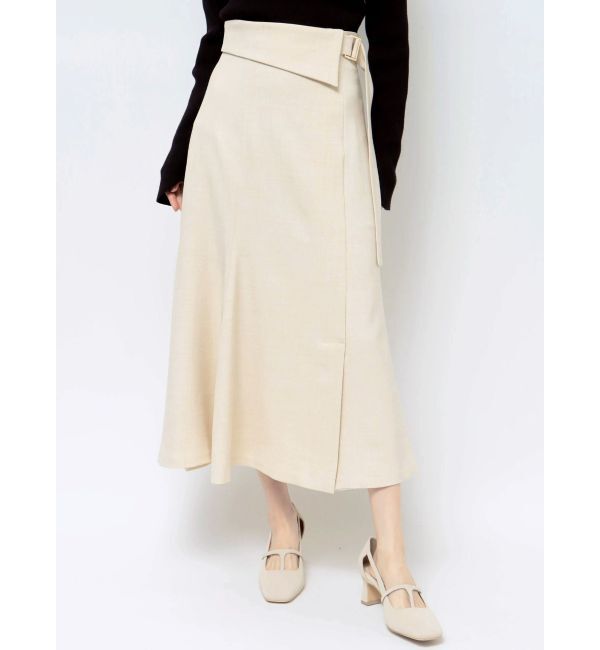 LAGUNAMOON「アシンメトリーウエストラペルスカート」|スカート|