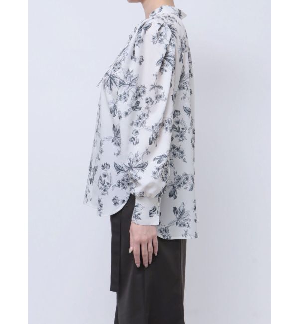 LAGUNAMOON「タックスリーブフラワープリントブラウス」|シャツ・ブラウス|
