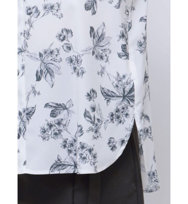 LAGUNAMOON「タックスリーブフラワープリントブラウス」|シャツ・ブラウス|