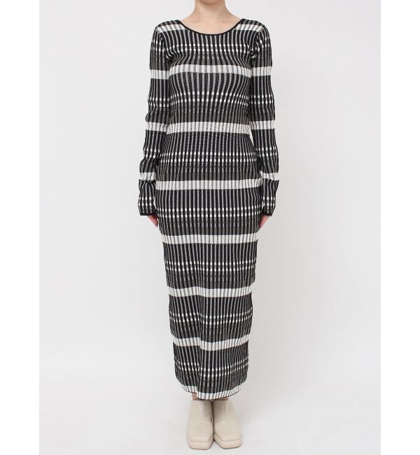 LAGUNAMOON「2WAYチェックニットワンピース」|ワンピース|