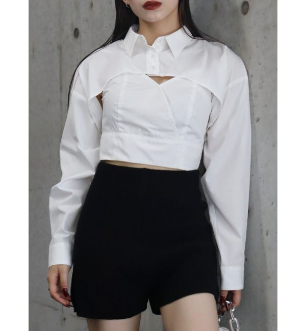 EVRIS「アンサンブルシャツトップス」|シャツ・ブラウス|ホワイト