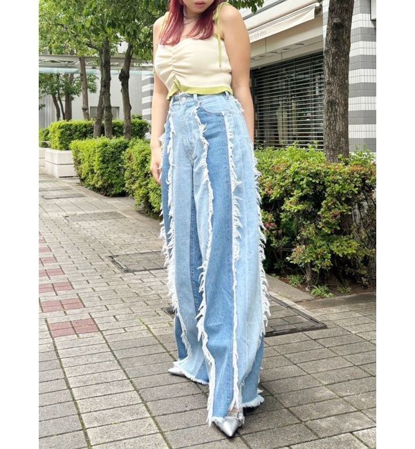 EVRIS「ドロストフリルニットキャミソール」|ニット・セーター|