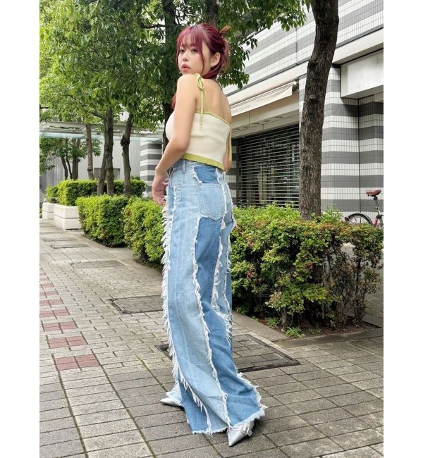 EVRIS「ドロストフリルニットキャミソール」|ニット・セーター|