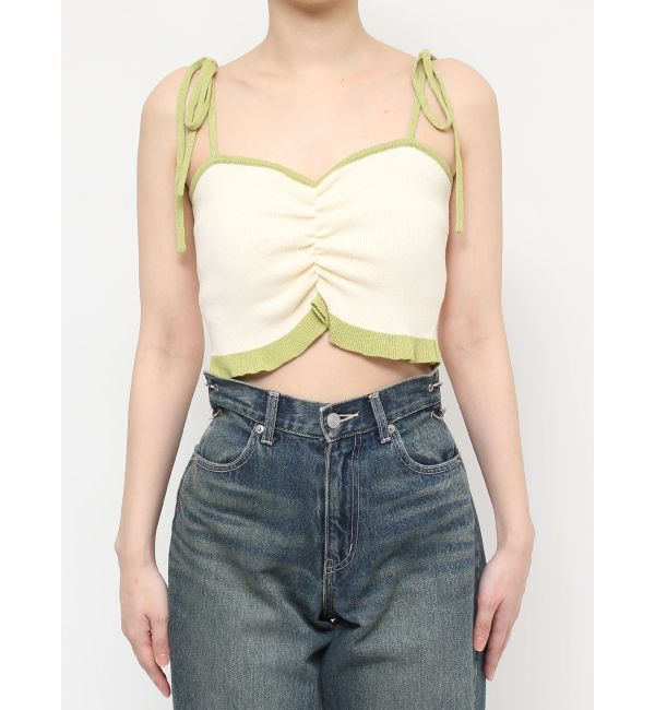 EVRIS「ドロストフリルニットキャミソール」|ニット・セーター|